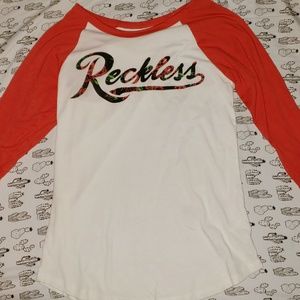 Young & Reckless 3/4 Sleeve Rose Shirt